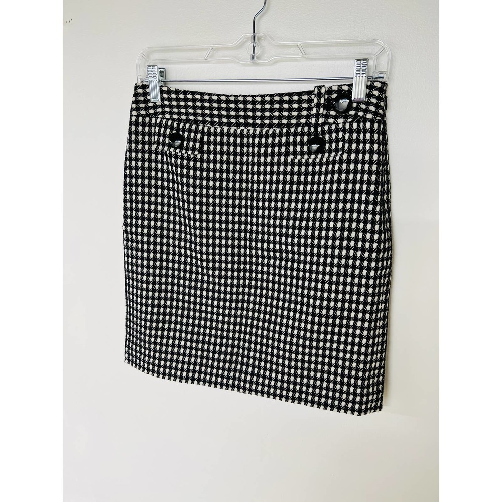 Ann Taylor Petites Hounds Tooth Skirt
